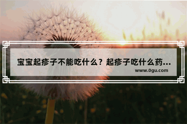 宝宝起疹子不能吃什么？起疹子吃什么药好呀_宝宝身上起小红疹子