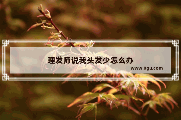 理发师说我头发少怎么办