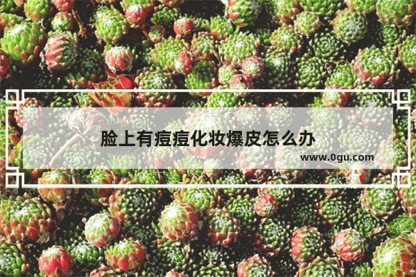 脸上有痘痘化妆爆皮怎么办