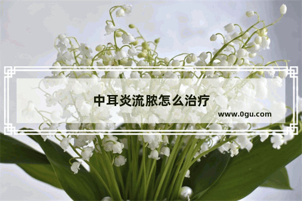 中耳炎流脓怎么治疗