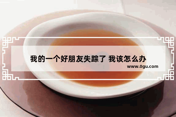 我的一个好朋友失踪了 我该怎么办