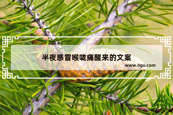 半夜感冒喉咙痛醒来的文案