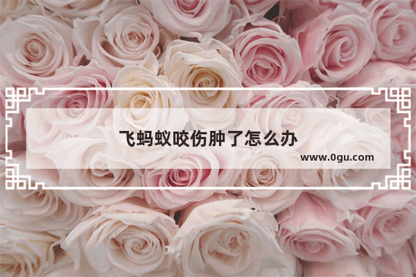 飞蚂蚁咬伤肿了怎么办