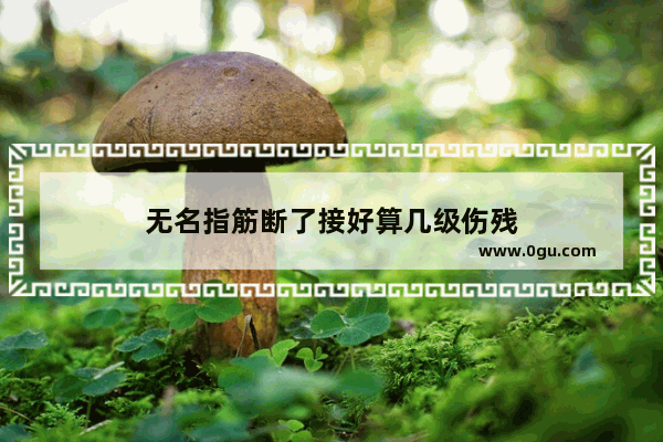 无名指筋断了接好算几级伤残