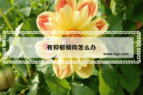 有抑郁倾向怎么办