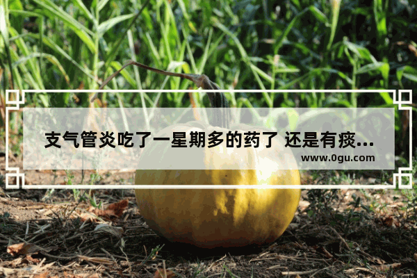 支气管炎吃了一星期多的药了 还是有痰咳嗽怎么办