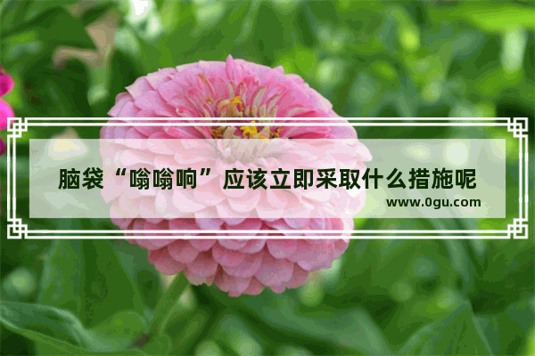 脑袋“嗡嗡响”应该立即采取什么措施呢
