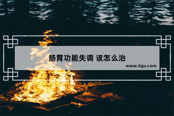 肠胃功能失调 该怎么治