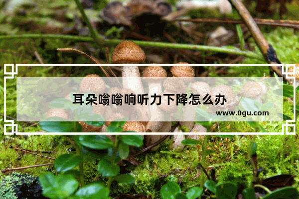 耳朵嗡嗡响听力下降怎么办
