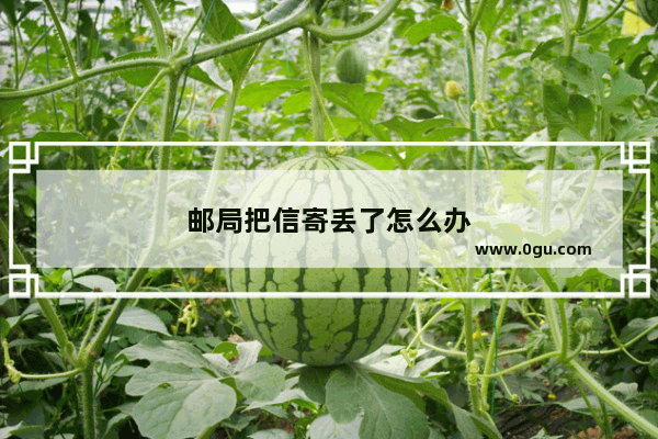 邮局把信寄丢了怎么办