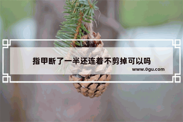 指甲断了一半还连着不剪掉可以吗
