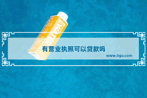 有营业执照可以贷款吗