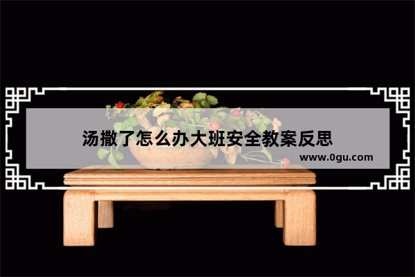 汤撒了怎么办大班安全教案反思