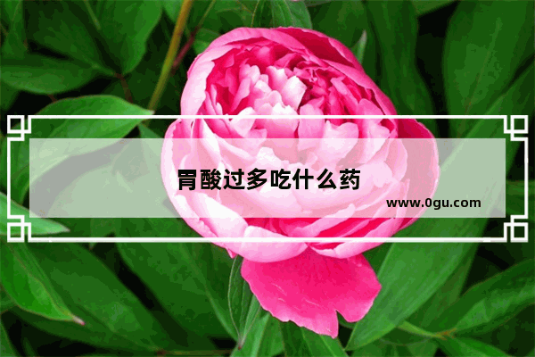 胃酸过多吃什么药