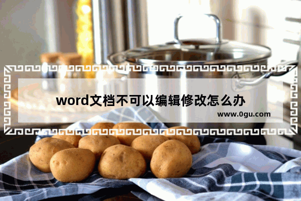 word文档不可以编辑修改怎么办