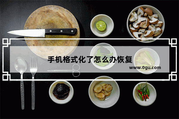 手机格式化了怎么办恢复