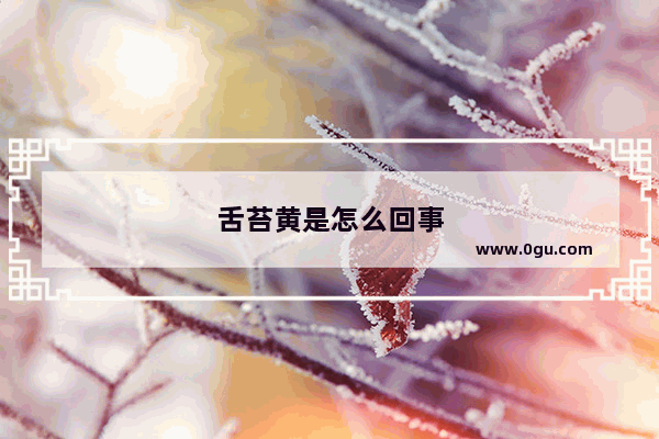 舌苔黄是怎么回事