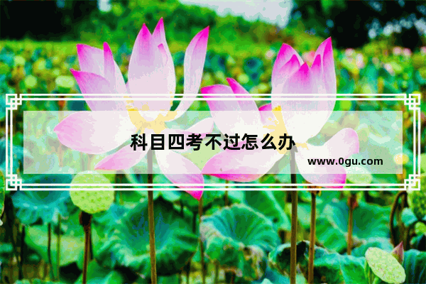 科目四考不过怎么办