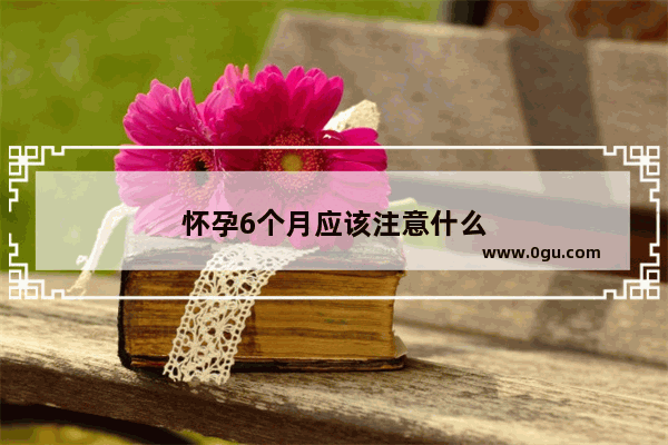怀孕6个月应该注意什么