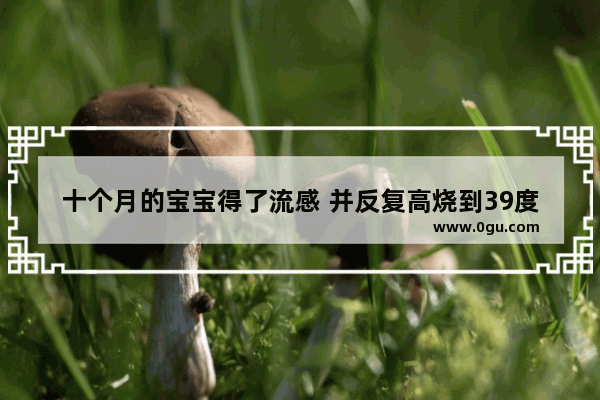 十个月的宝宝得了流感 并反复高烧到39度 这该怎么办？退烧药吃了三次了 你有哪些方法