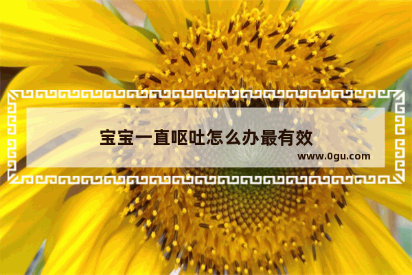 宝宝一直呕吐怎么办最有效