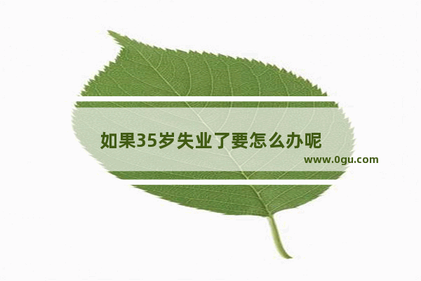 如果35岁失业了要怎么办呢