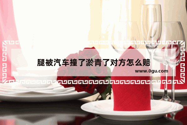 腿被汽车撞了淤青了对方怎么赔