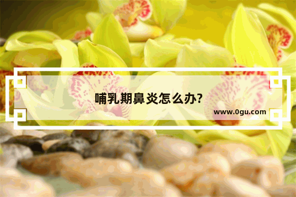 哺乳期鼻炎怎么办?