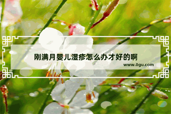 刚满月婴儿湿疹怎么办才好的啊