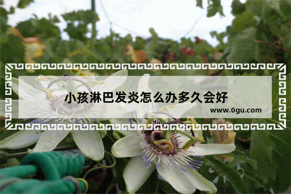 小孩淋巴发炎怎么办多久会好