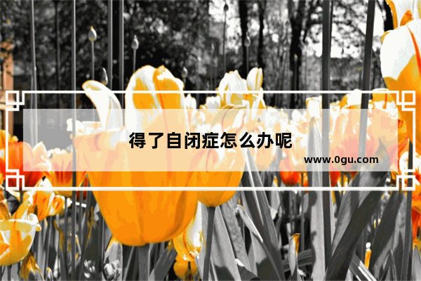 得了自闭症怎么办呢