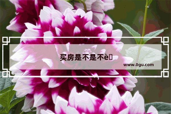 买房是不是不能贷款了