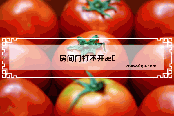 房间门打不开怎么办有钥匙拧不动