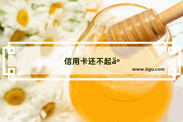 信用卡还不起了怎么办理停息分期