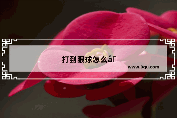打到眼球怎么办