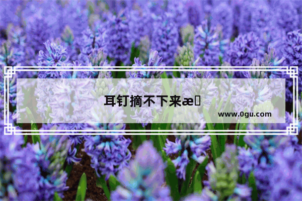 耳钉摘不下来怎么办小妙招