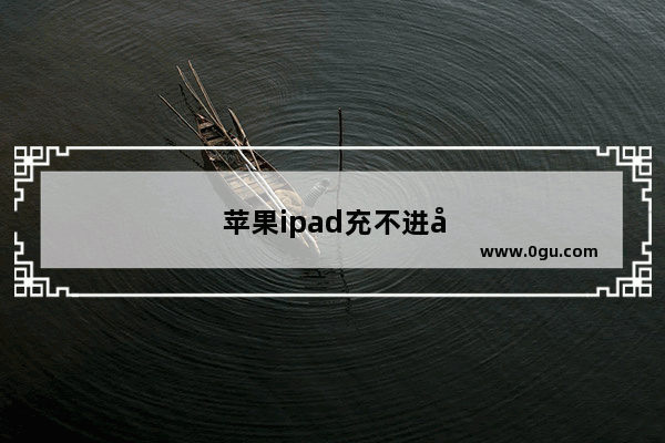 苹果ipad充不进去电怎么办