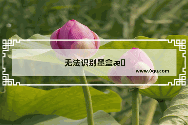 无法识别墨盒怎么办