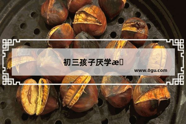 初三孩子厌学怎么办