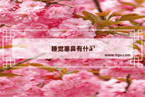 睡觉塞鼻有什么办法解决吗