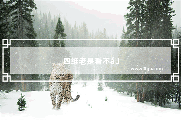 四维老是看不到脸怎么办