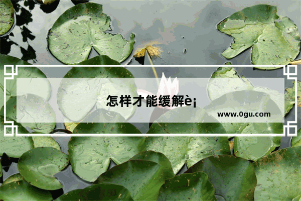 怎样才能缓解血热