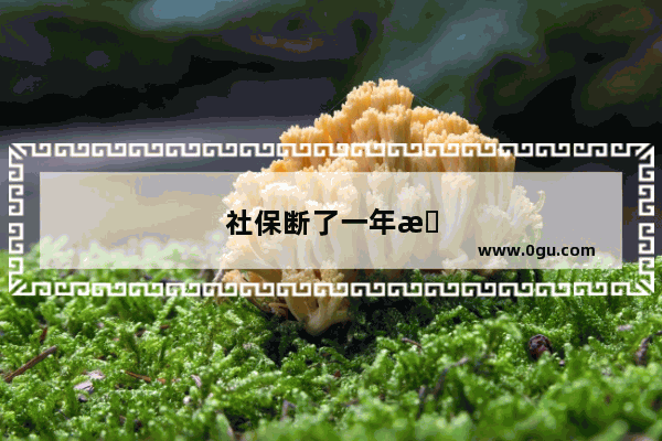 社保断了一年怎么办,需要补交吗