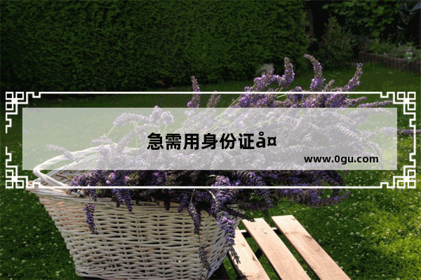 急需用身份证复印件可是身份证没在身边怎么办