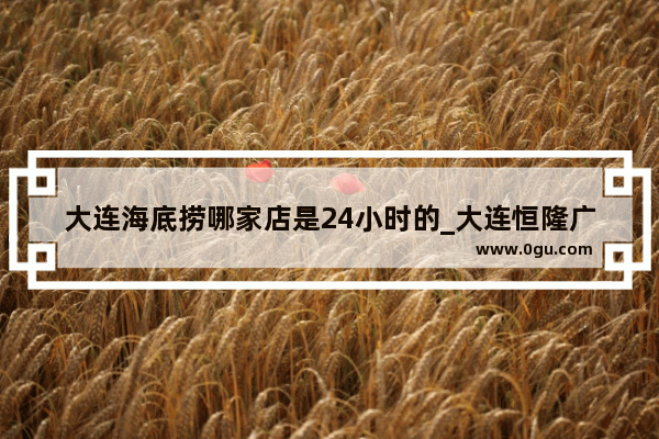 大连海底捞哪家店是24小时的_大连恒隆广场有没有海底捞