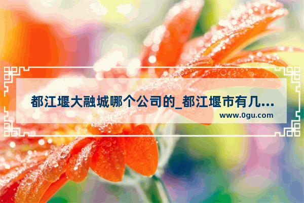 都江堰大融城哪个公司的_都江堰市有几个大融城