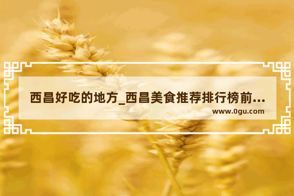 西昌好吃的地方_西昌美食推荐排行榜前十名有哪些品牌的披萨