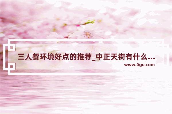 三人餐环境好点的推荐_中正天街有什么好玩的