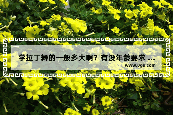 学拉丁舞的一般多大啊？有没年龄要求 西丽366大街美食推荐店有哪些餐厅呢