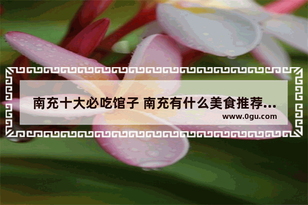南充十大必吃馆子 南充有什么美食推荐的餐厅吗在哪里